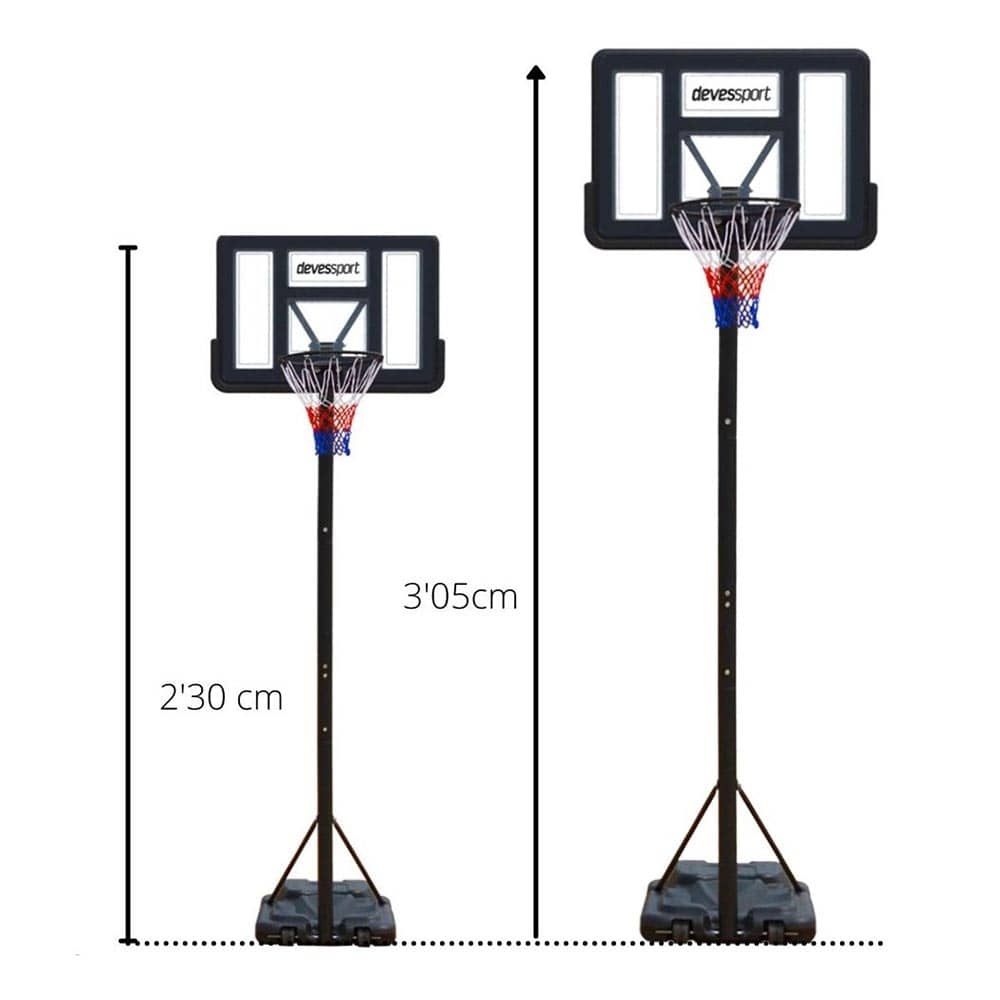 Canasta Baloncesto Altura Regulable 2,30 a 3,05cm