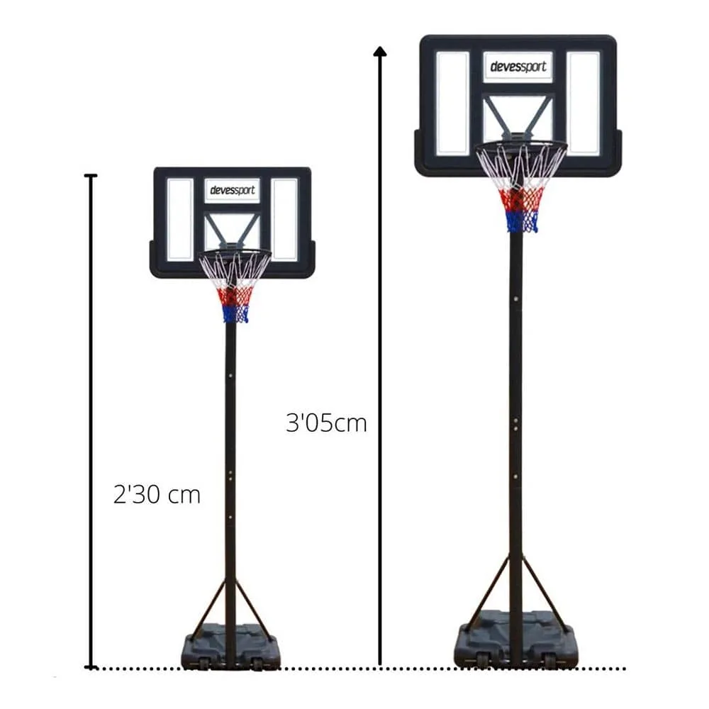 CanastaBasket-ball Altura Regulable 2,30 a 3,05cm