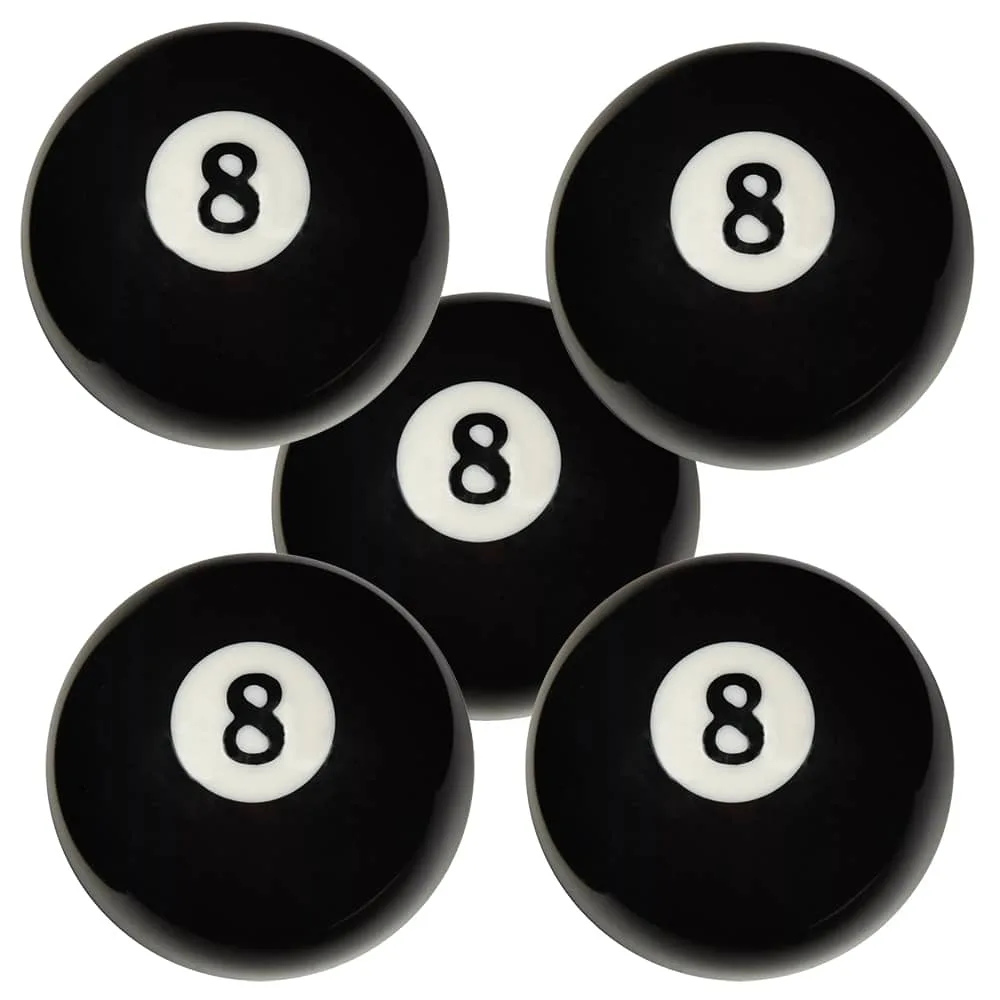 Bola billar negra económica 57.2mm 5 unidades