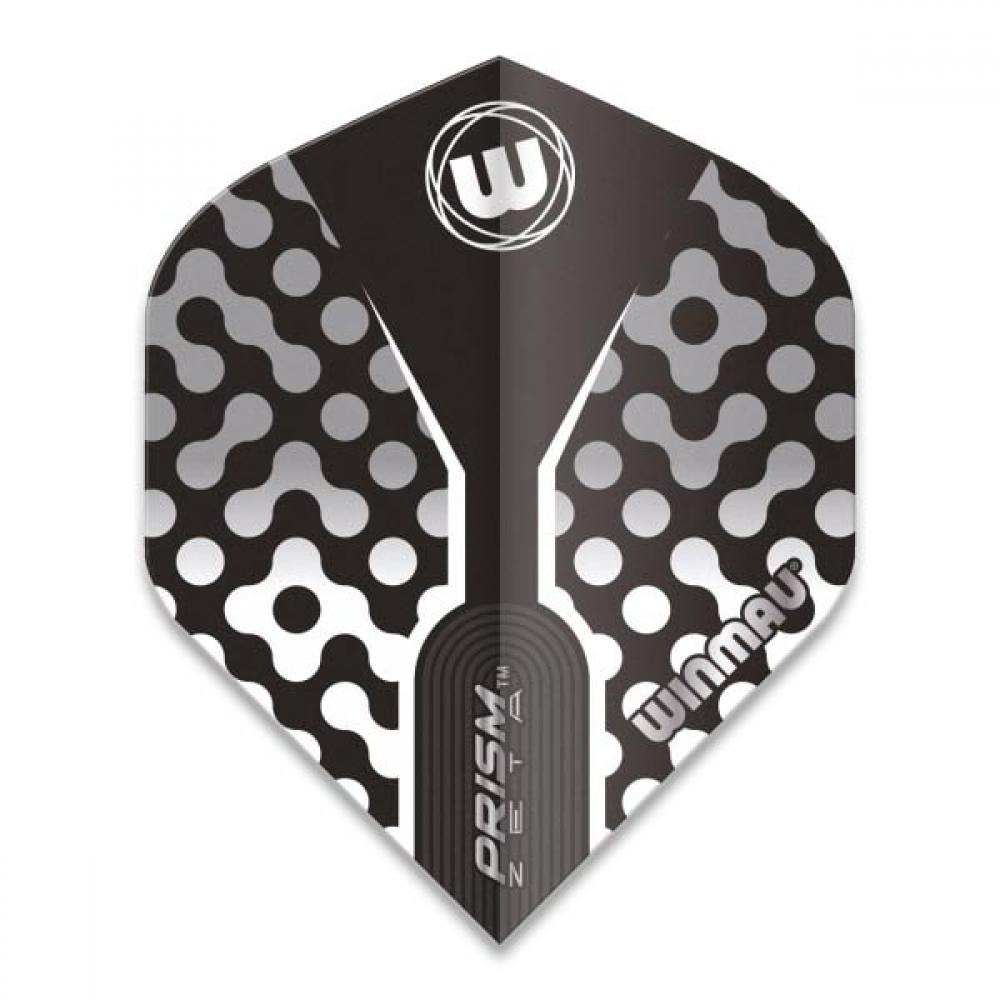 Plumas Winmau Darts Prism Zeta Black, Grey White Standard