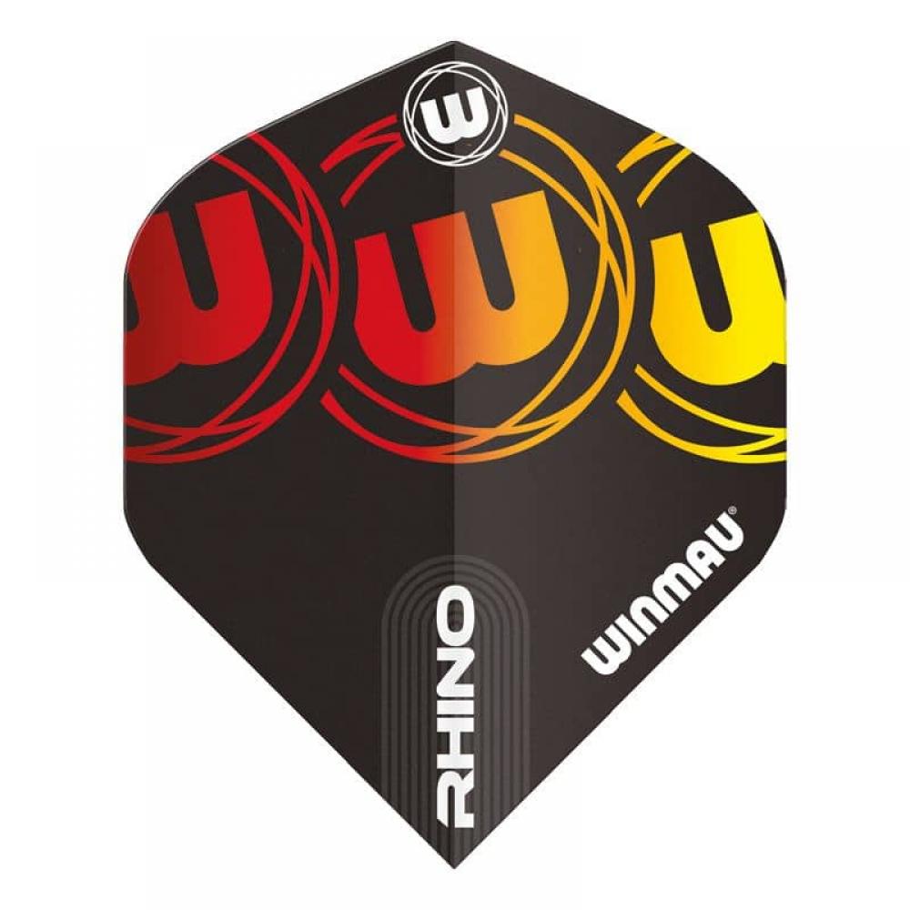 Plumas Winmau Darts Rhino Black Red Yellow