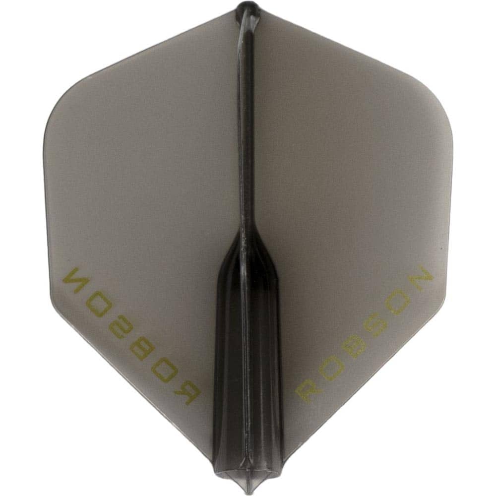 Pluma Bulls Darts Robson Estandar Negra Transparente