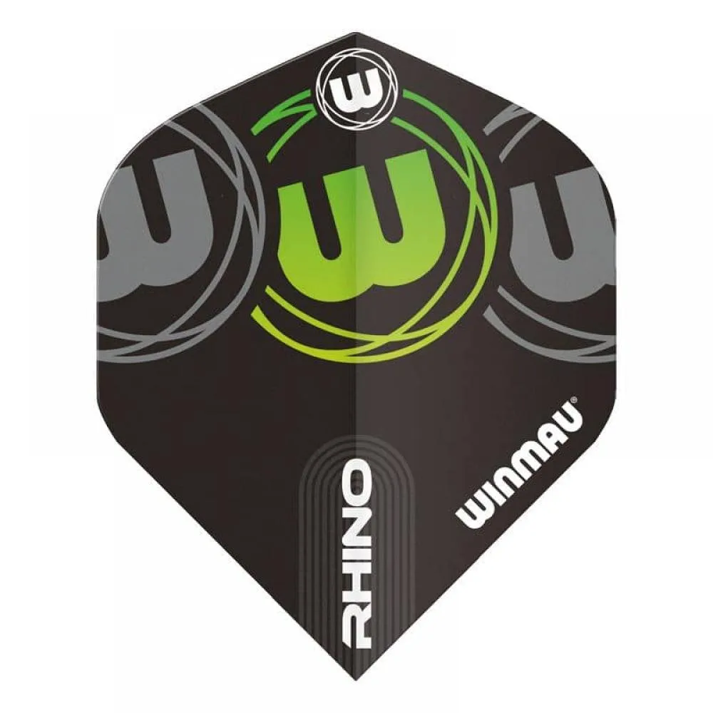 Plumas Winmau Darts Rhino Black Grey Green