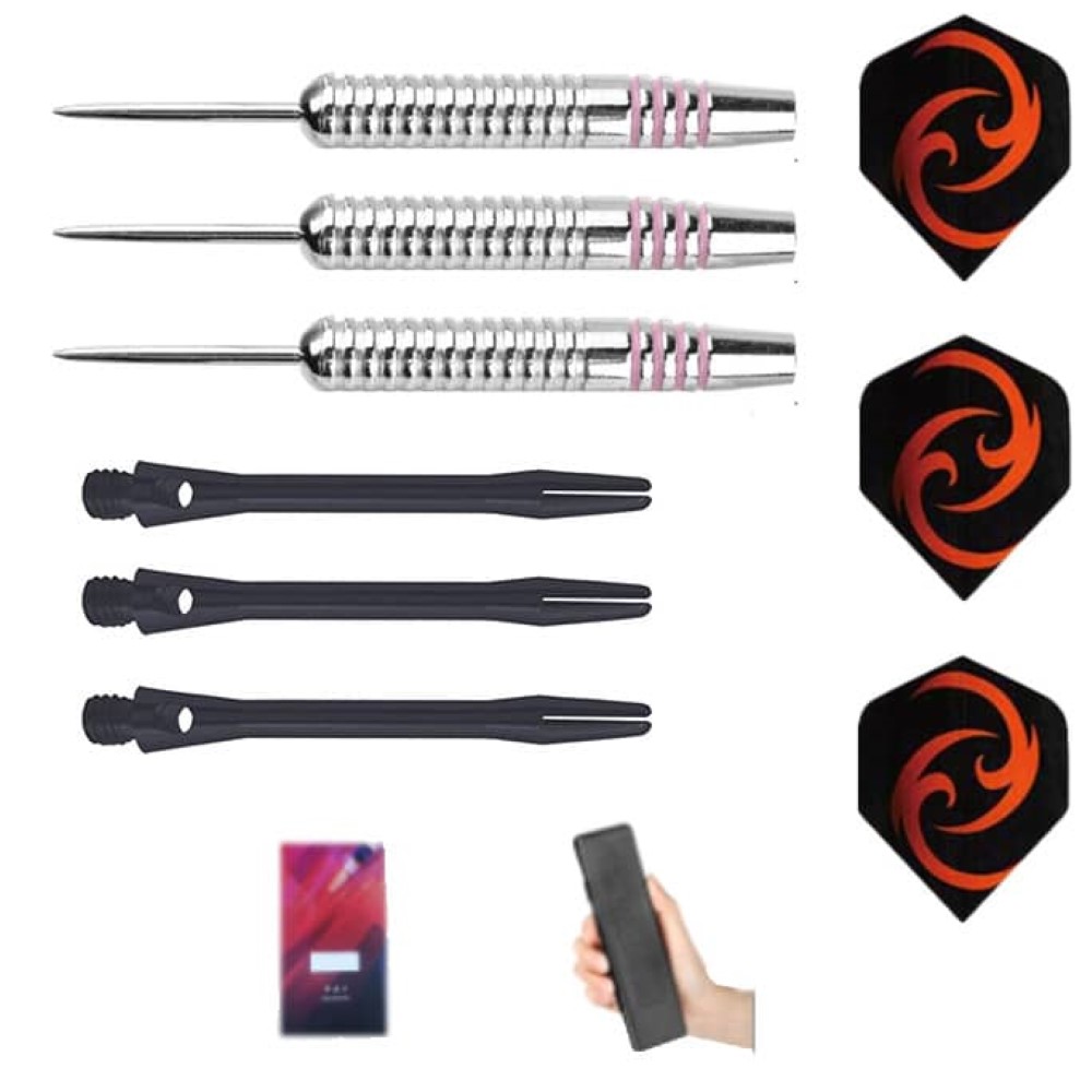 Juego Dardos Gildarts Roses Laton Cromado Punta Metal 22g