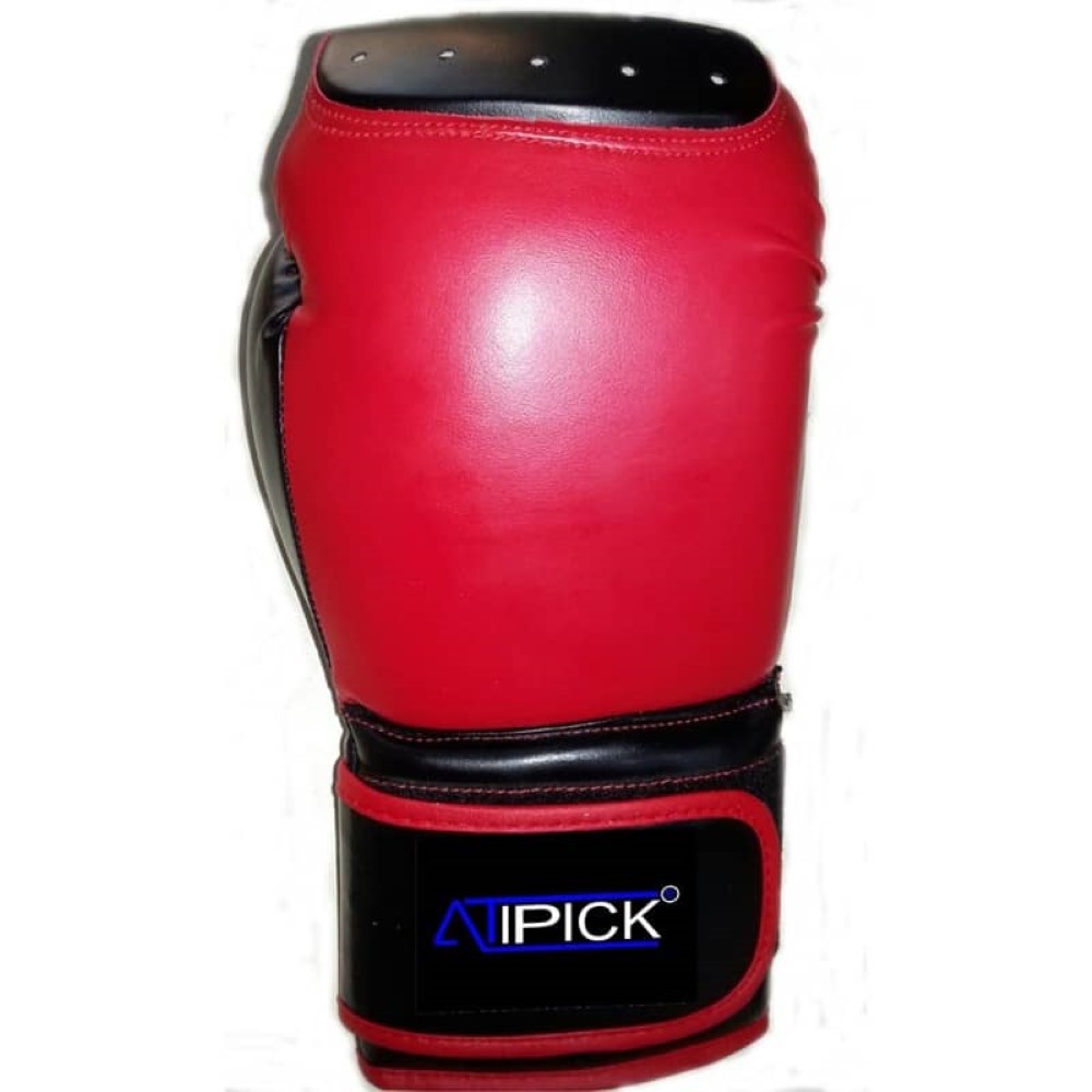 Guantes Boxeo Piel Sintética Relleno Algodón 16 Oz, ROJO