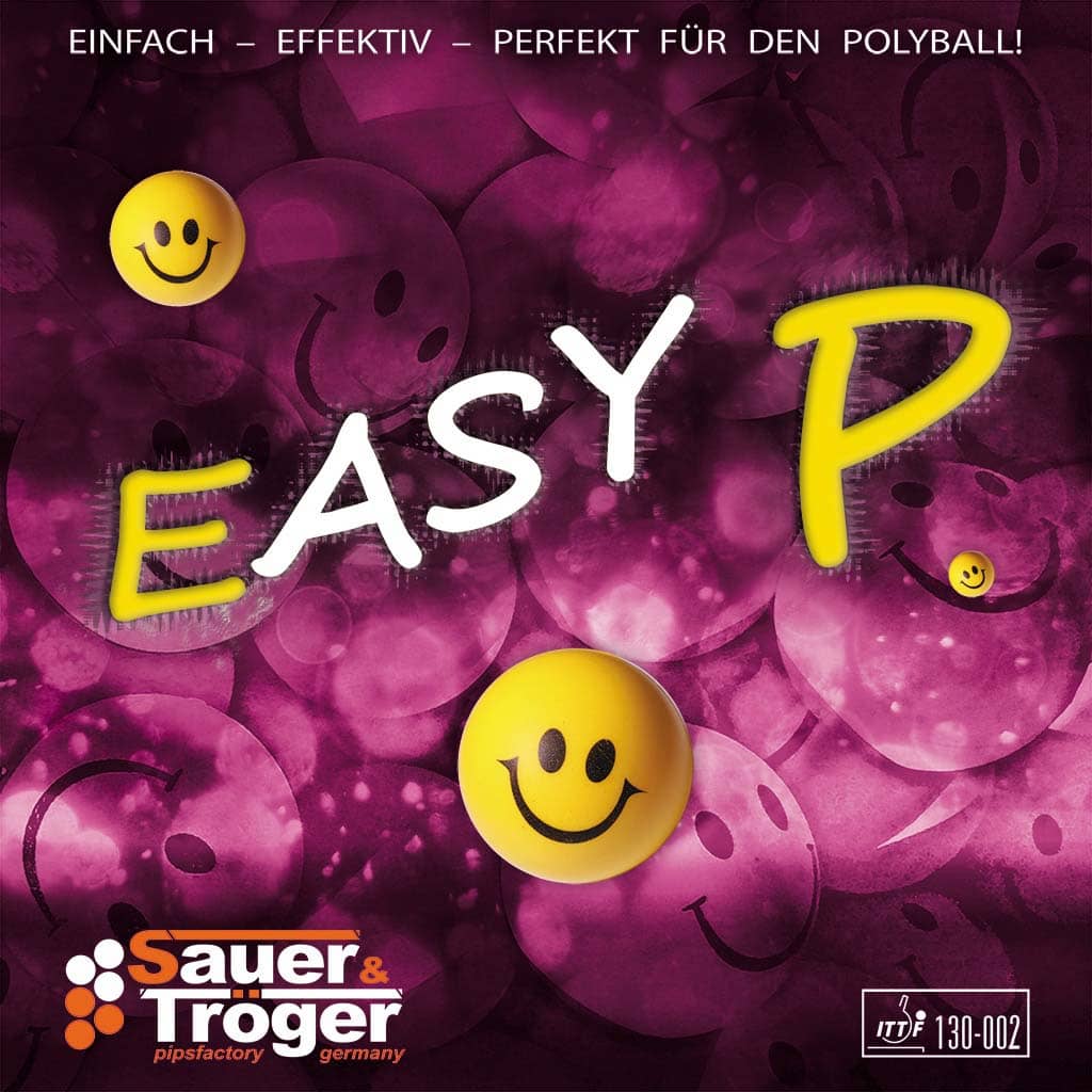 Tischtennis-Belag Sauer Troger Easy P Schwarz 1.0mm