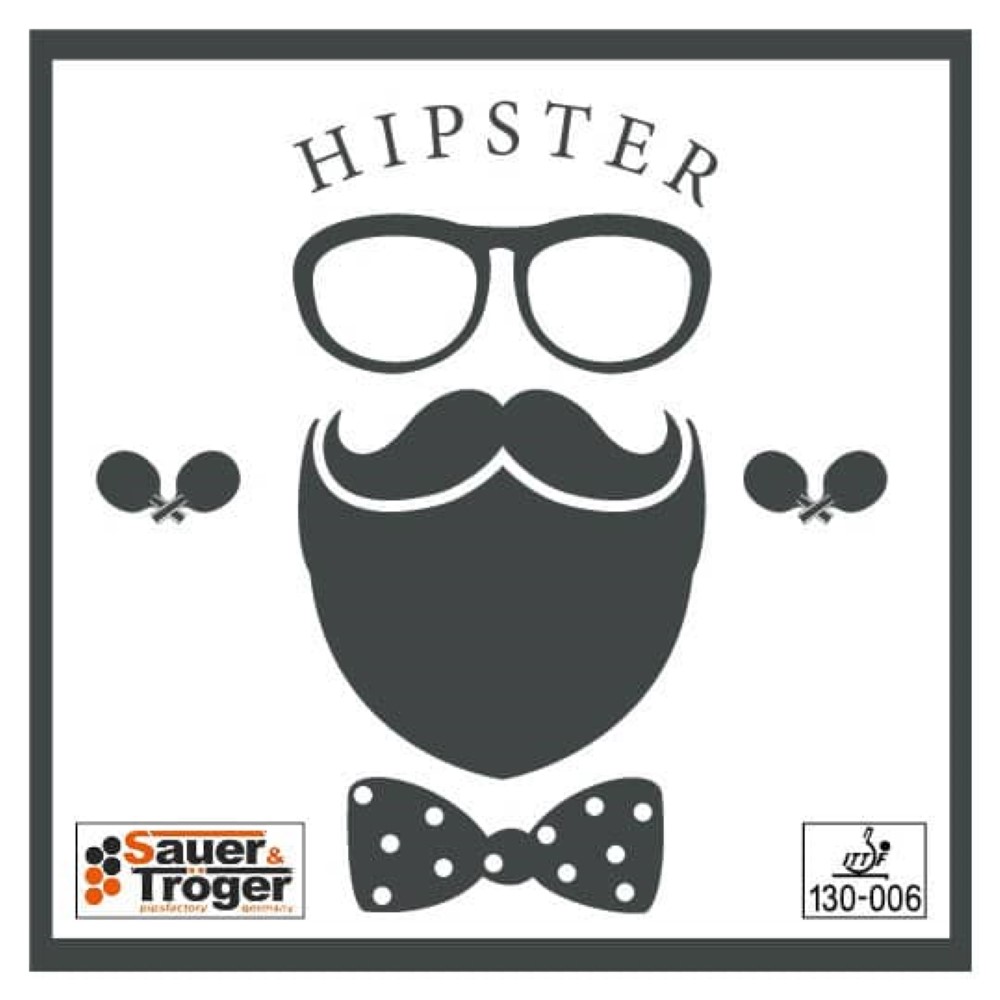 Goma Para Pala Ping Pong Sauer Troger Hipster Negra 1.9mm