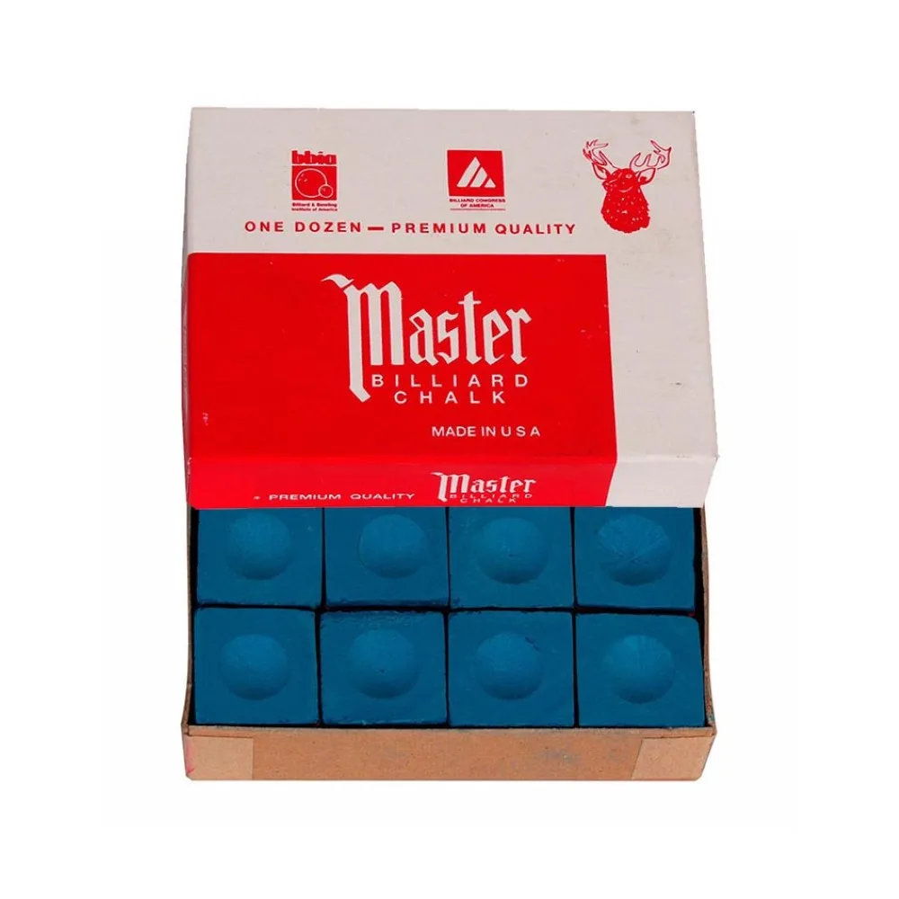 Tiza Billar Master azul 12 unid