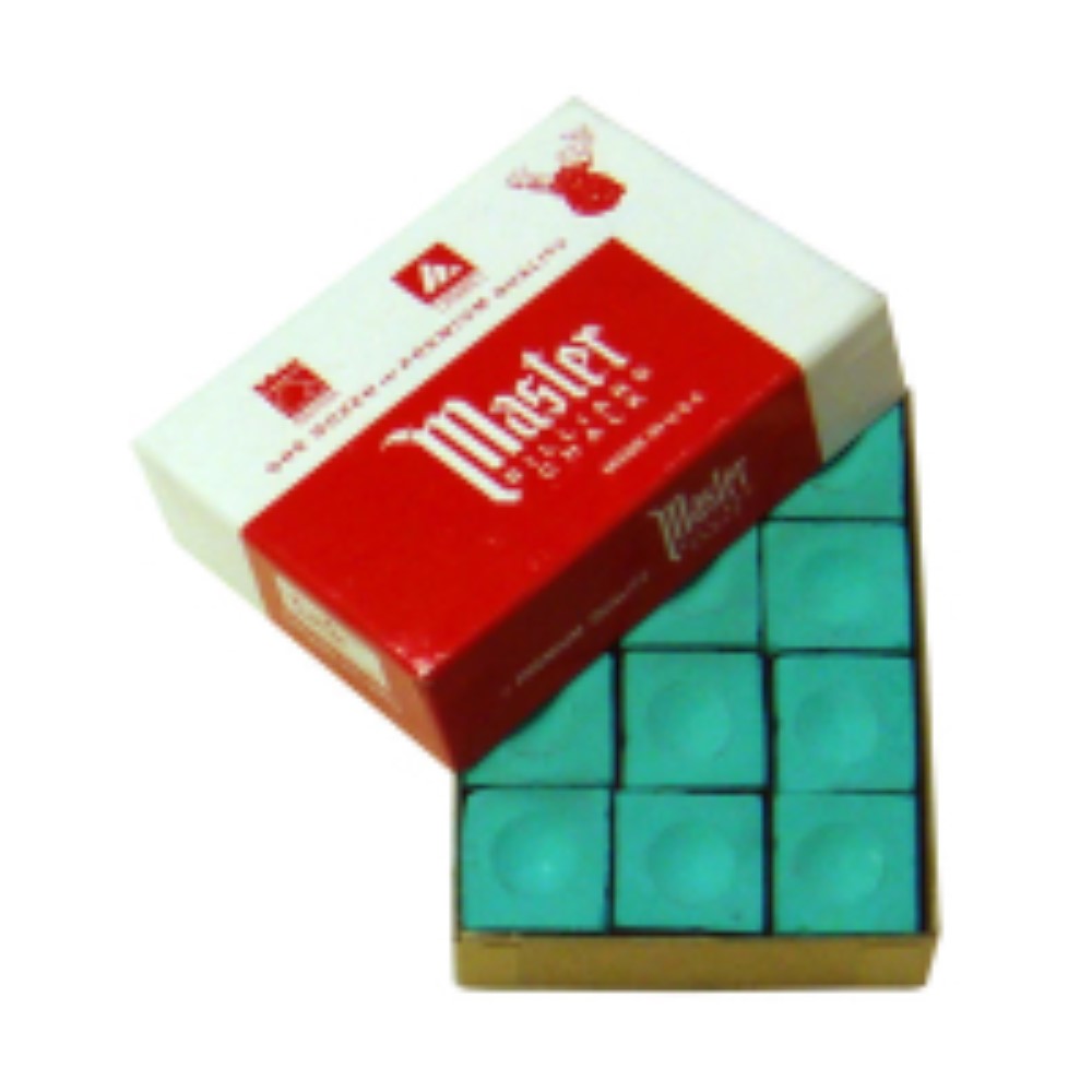 Tiza Billar Master verde 12 unid
