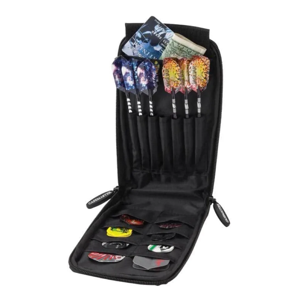 Funda Dardos Casemaster Mini Pro Leatherette Dart Case Black 