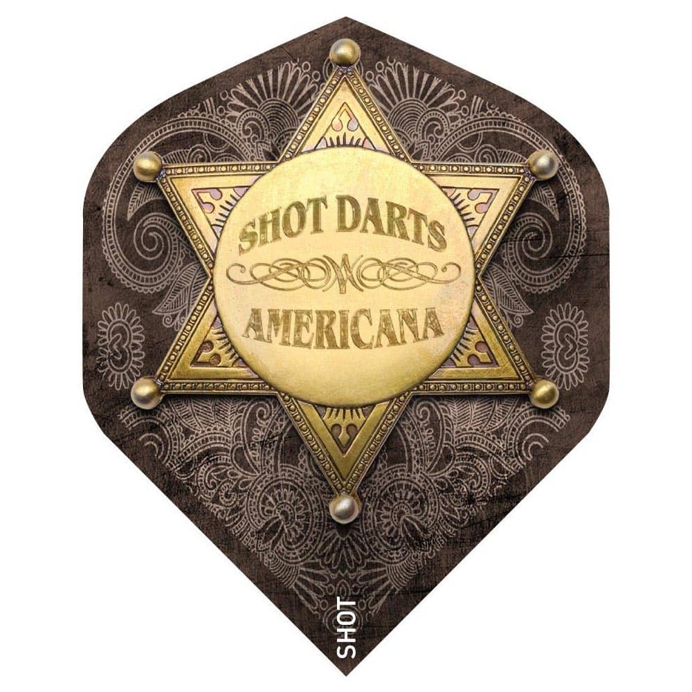 Plumas Shot Darts Americana Tin Standard