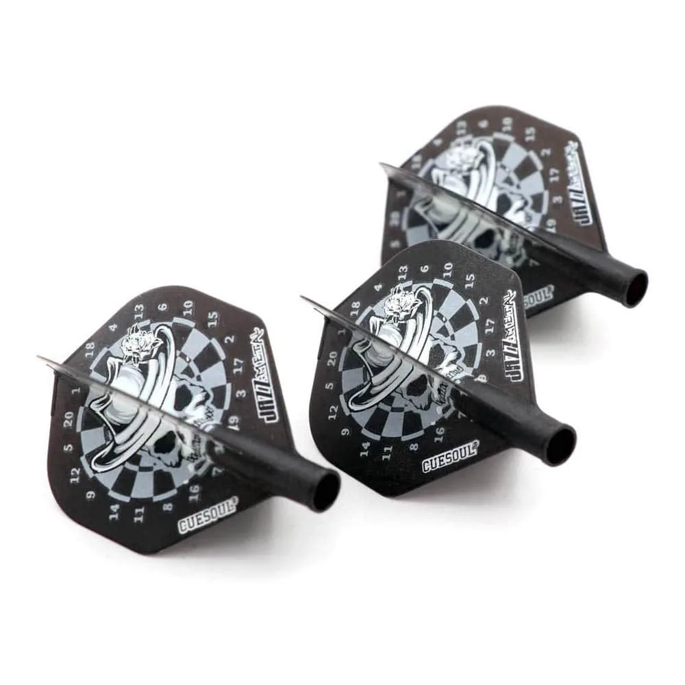 Plumas Flights Darts Cuesoul Tero AK4 Skull Dartboard