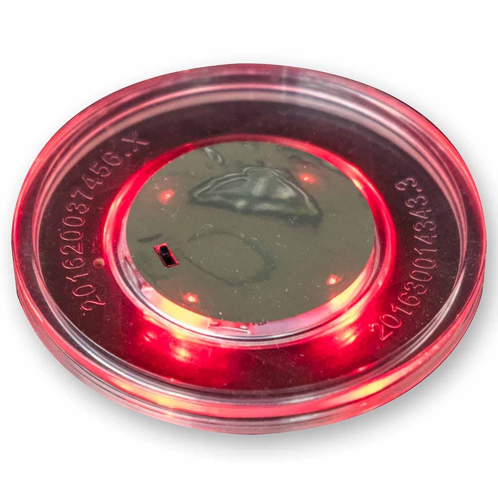 Disco Mesa Aire Led Rojo 65mm