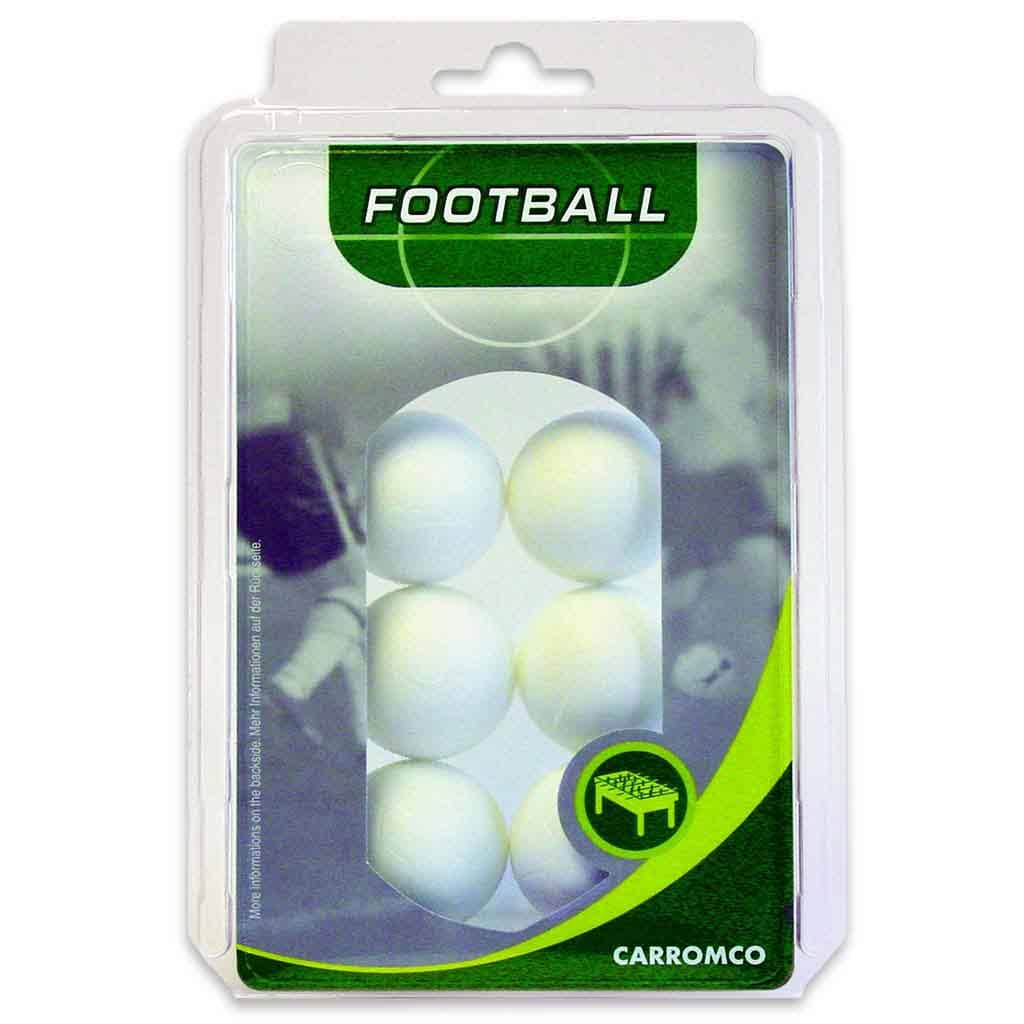 Pack 6 Bolas Futbolin Blanca Blister 20gr 35.5mm