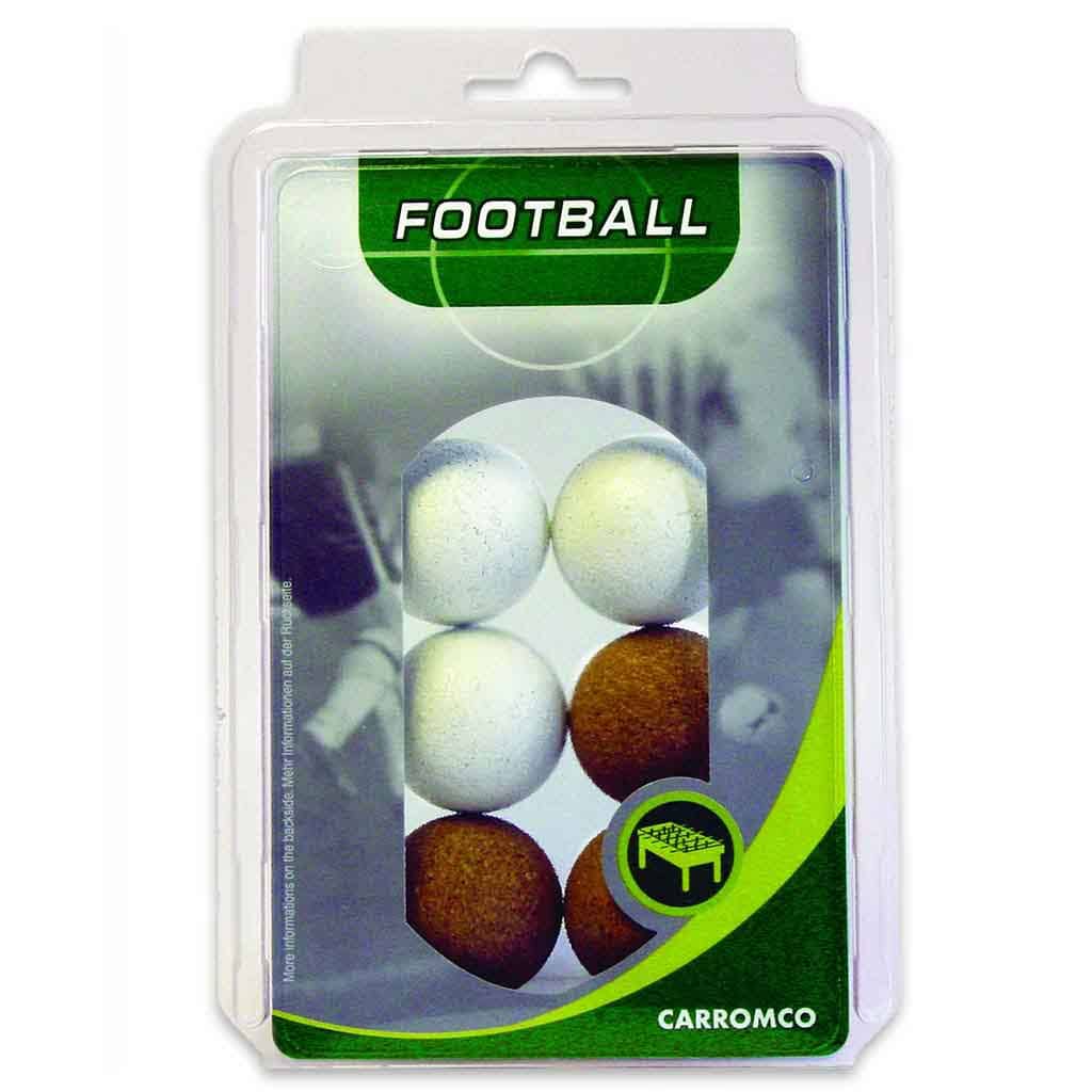 Pack 6 Bolas Futbolin 3 Corcho Natural + 3 Corcho Blanco