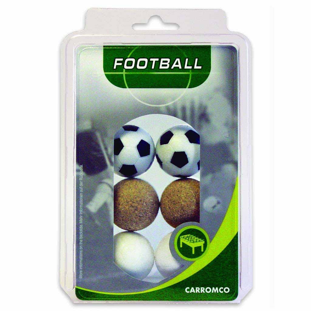Pack 6 Bolas Futbolin 2 Blanca + 2 Balón + 2 Corcho