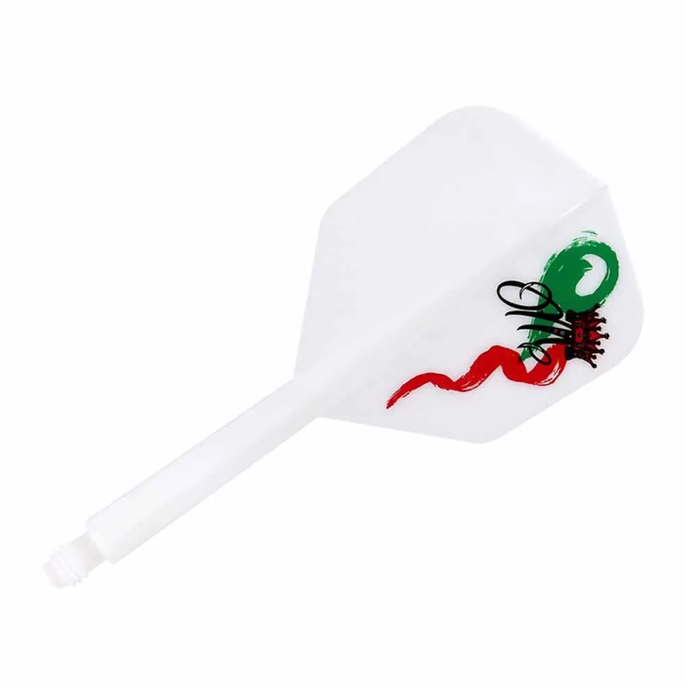 Plumas Condor Axe White Shape Red Crown Jose Marques L 33.5mm 3 Uds.
