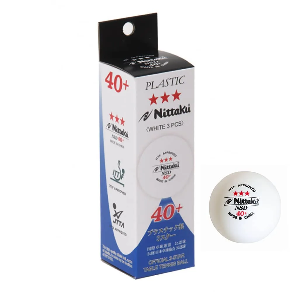 Bola Ping Pong Nittaku  Three Star 40 + *** 3 unit.