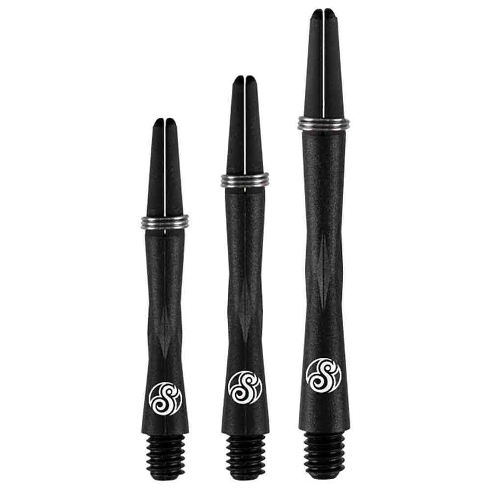 Cañas Shot Darts Tao Carbon Shaft Negro Intermedia 37.5mm