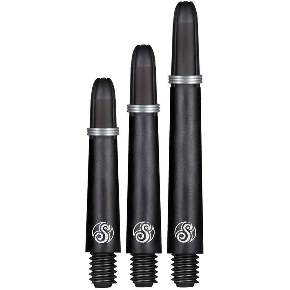 Cañas Shot Darts Koi Carbon Shaft Negro Intermedia 37.5mm