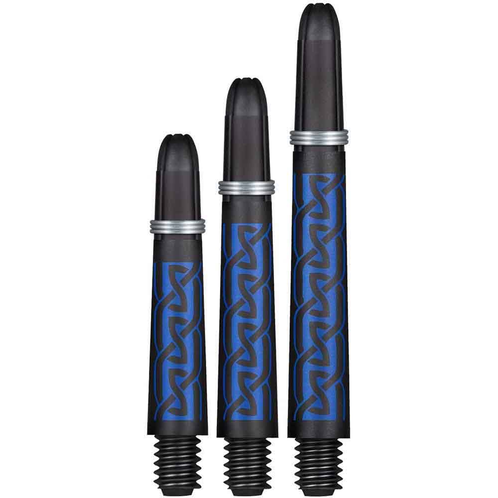 Cañas Shot Darts Koy Carbon Helioknot Azul Larga 48mm