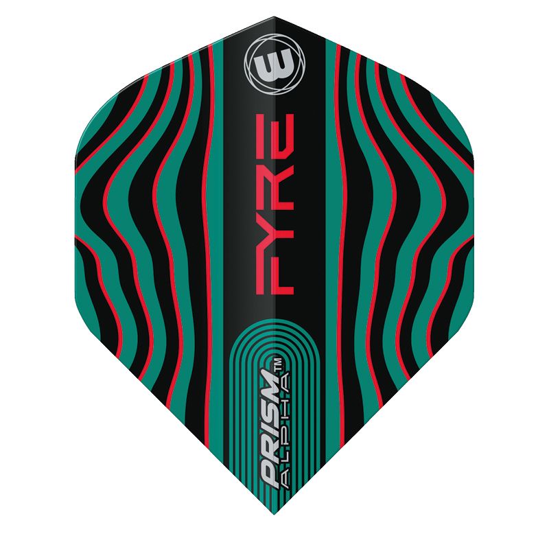 Plumas Winmau Darts Standard Prism Alpha Black Turquoise Red