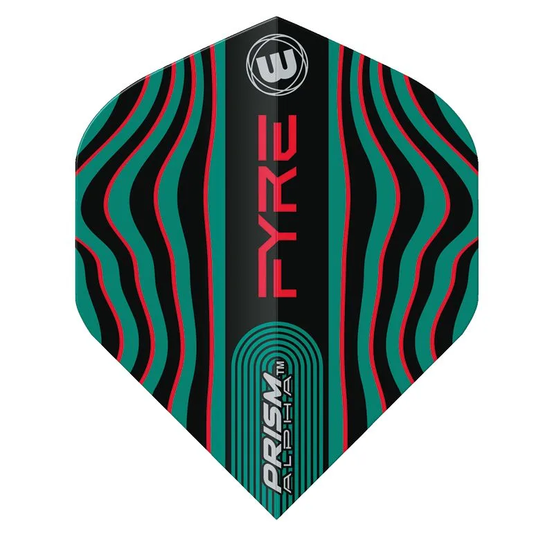 Plumas Winmau Darts Standard Prism Alpha Black Turquoise Red