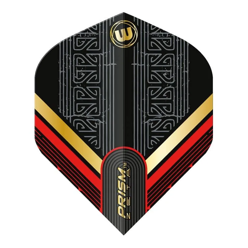 Plumas Winmau Darts Standard Prism Zeta Black Red Gold