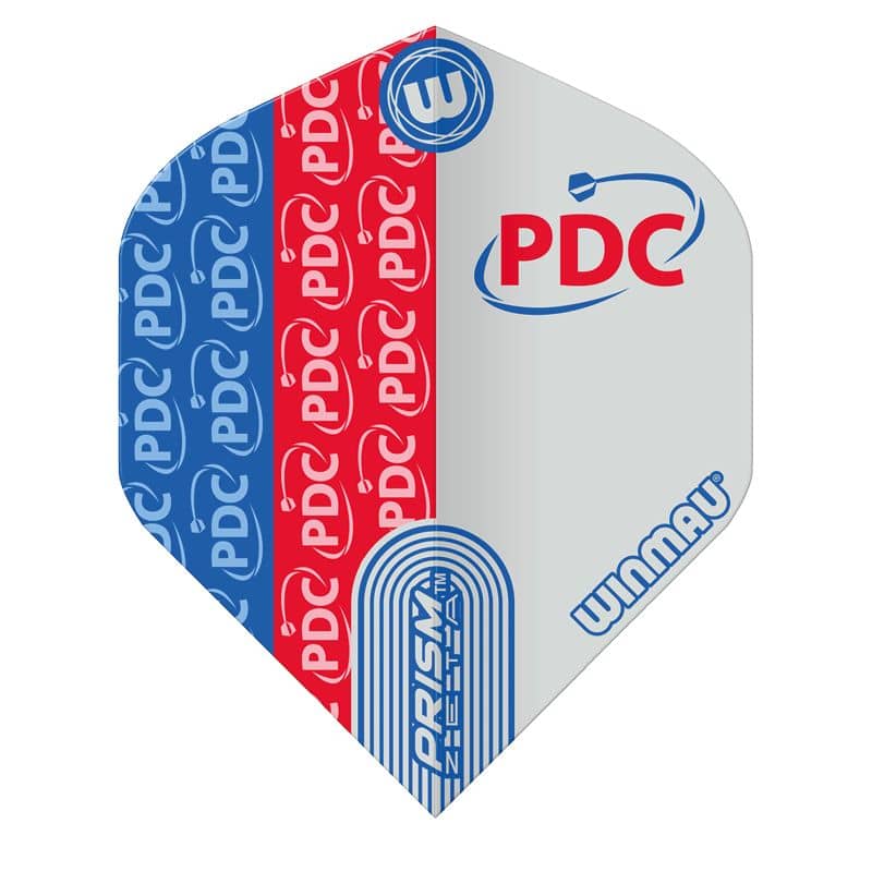Plumas Winmau Darts Standard Prism Zeta Red Blue White