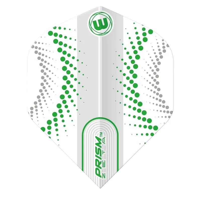 Plumas Winmau Darts Standard Prism Zeta White Green