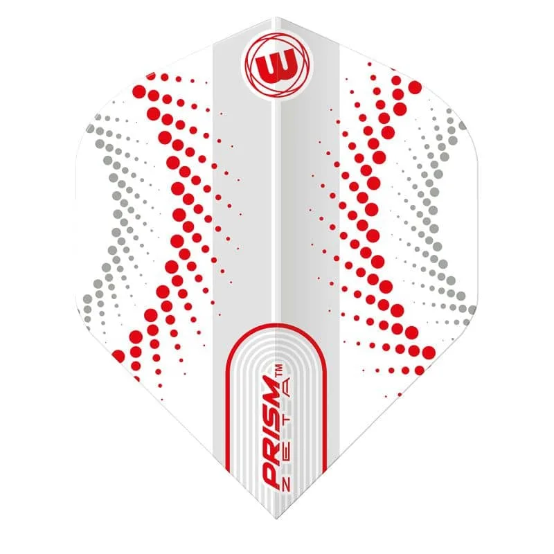 Plumas Winmau Darts Standard Prism Zeta White Red