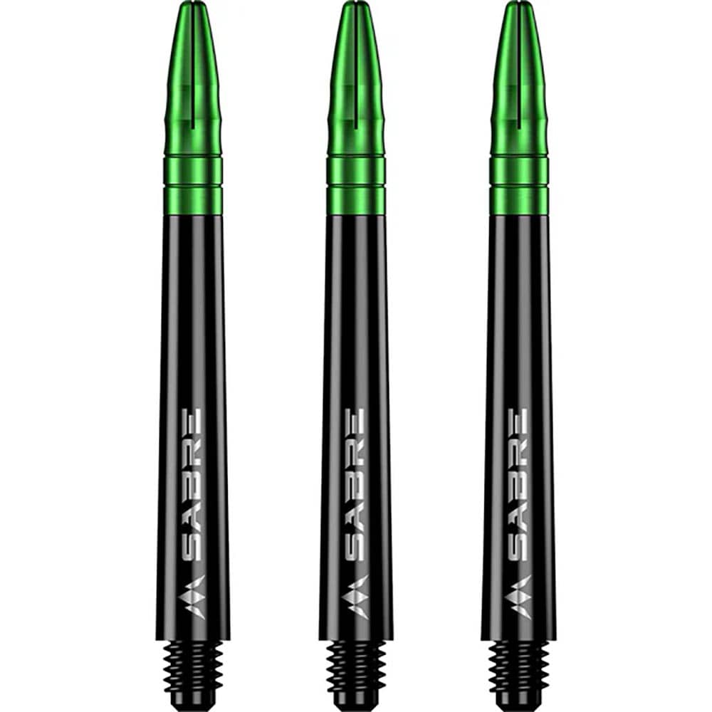 Cañas Mission Darts Sabre Polycarbonate Negra Verde Intermedia 41mm
