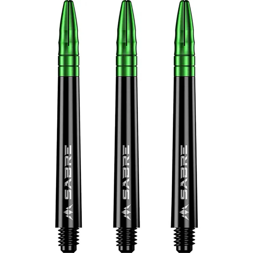 Cañas Mission Darts Sabre Polycarbonate Negra Verde Intermedia 41mm
