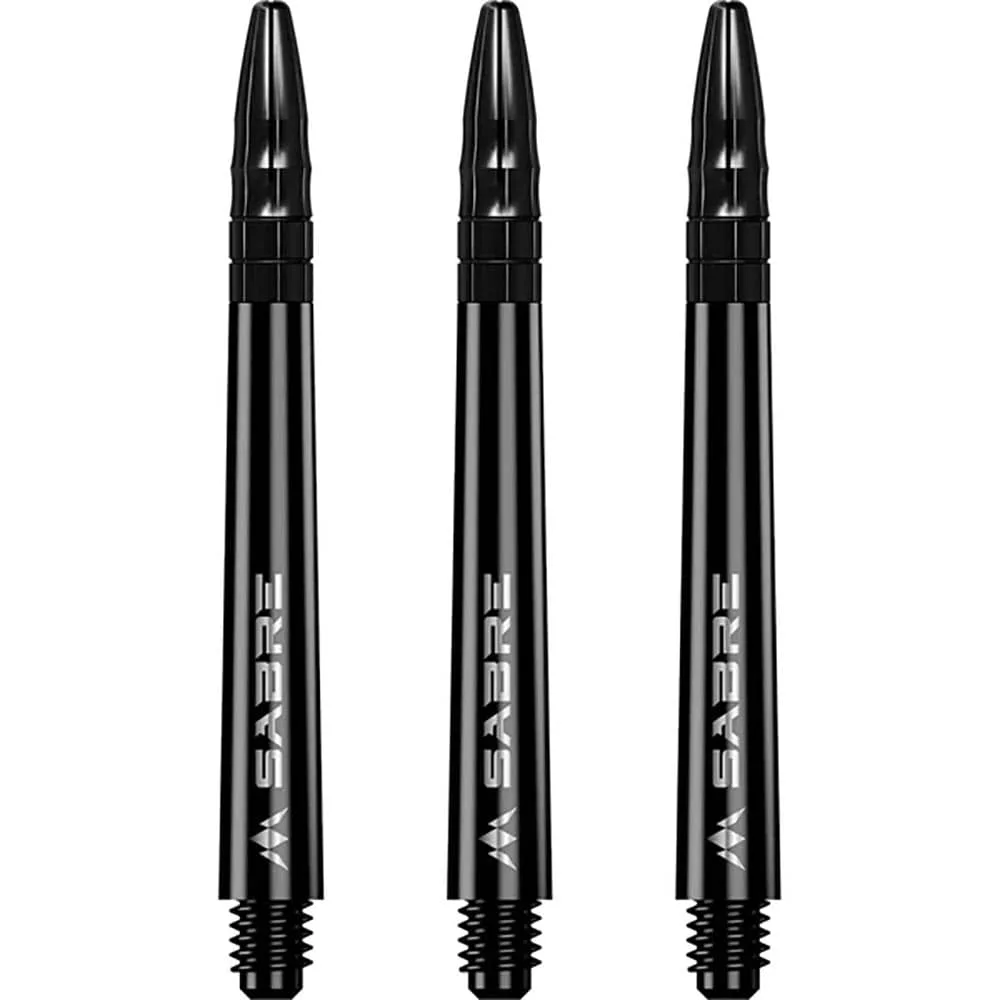 Cañas Mission Darts Sabre Polycarbonate Negra Negra Larga 48mm