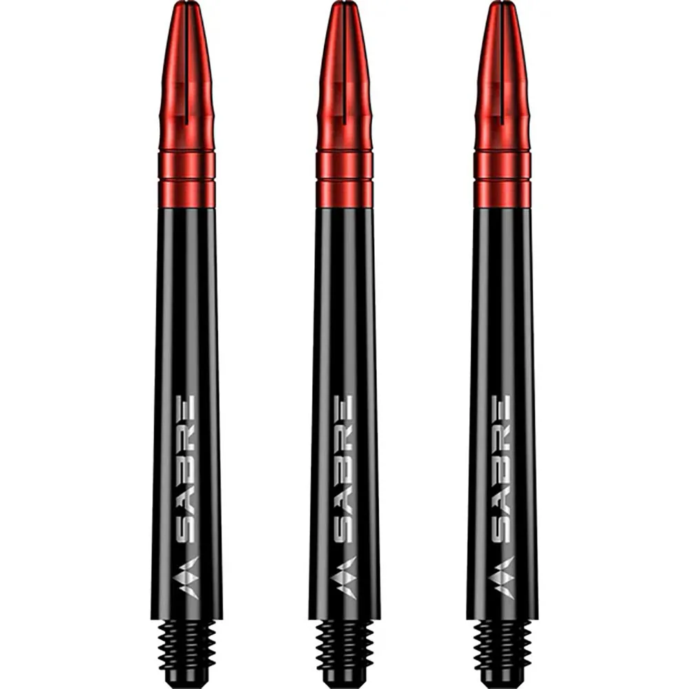 Cañas Mission Darts Sabre Polycarbonate Negra Roja Intermedia 41mm