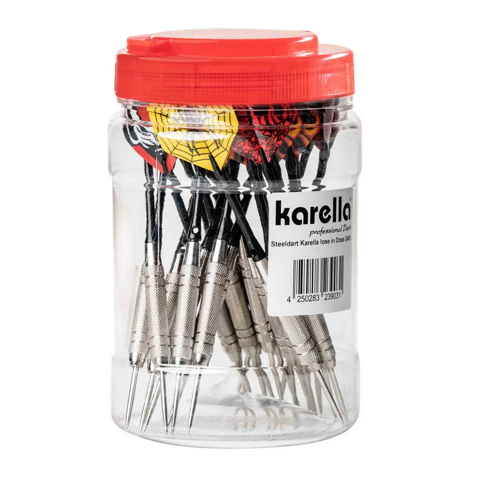 Pack de 24 Dardos Cuerpo Laton Karella Punta Metal Completos