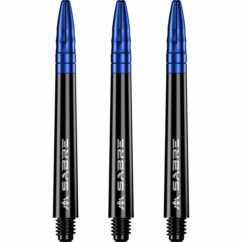 Cañas Mission Darts Sabre Polycarbonate Negra Azul Intermedia 41mm