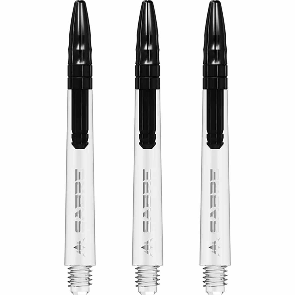 Cañas Mission Darts Sabre Polycarbonate Negra Transparente Larga 48mm
