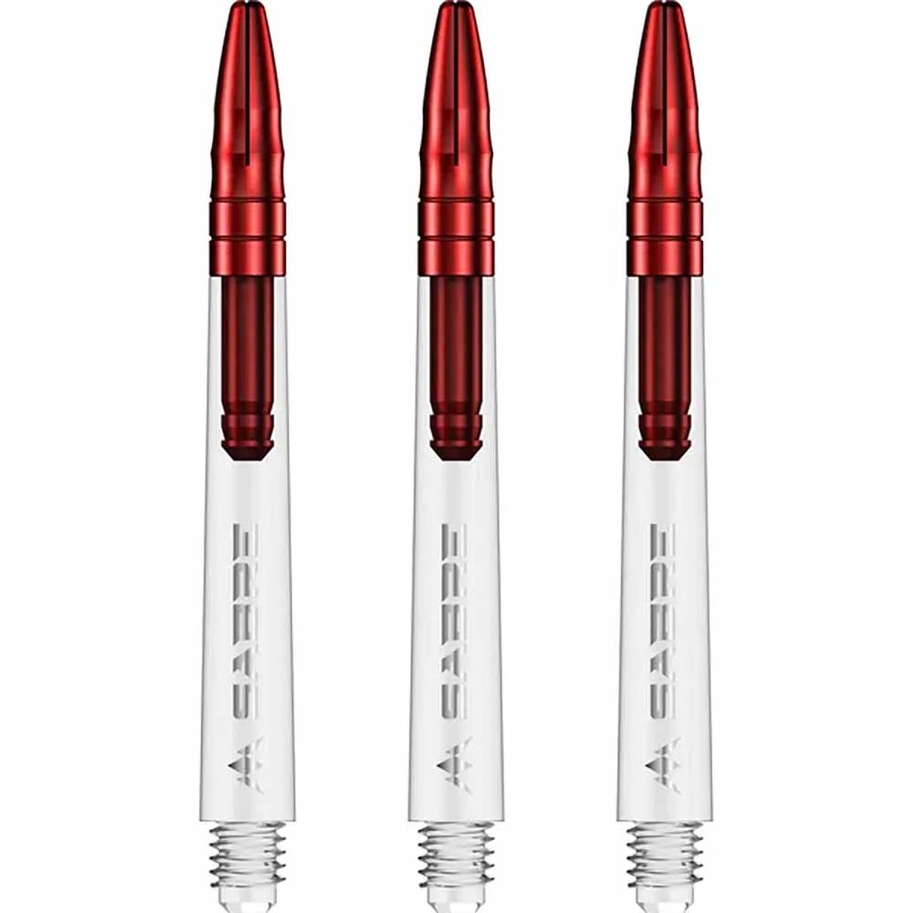 Cañas Mission Darts Sabre Polycarbonate Roja Transparente Corta 34mm