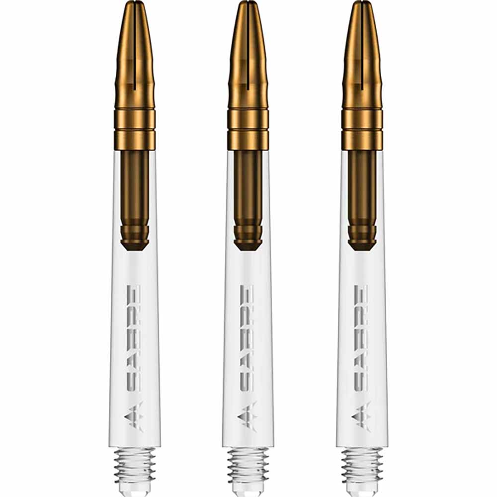 Cañas Mission Darts Sabre Polycarbonate Dorada Transparente Larga 48mm