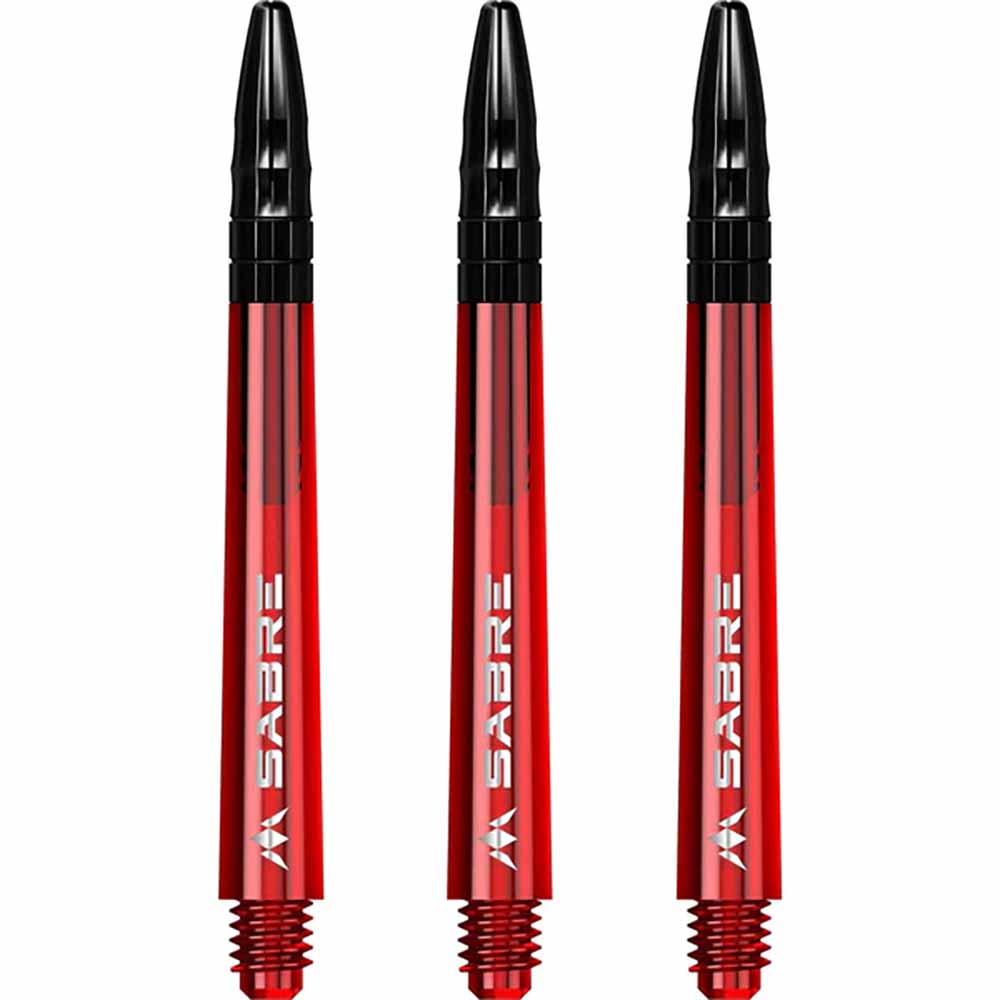 Cañas Mission Darts Sabre Polycarbonate Rojo Negro Corta 34mm
