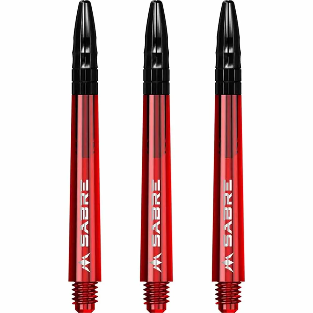 Cañas Mission Darts Sabre Polycarbonate Rojo Negro Corta 34mm