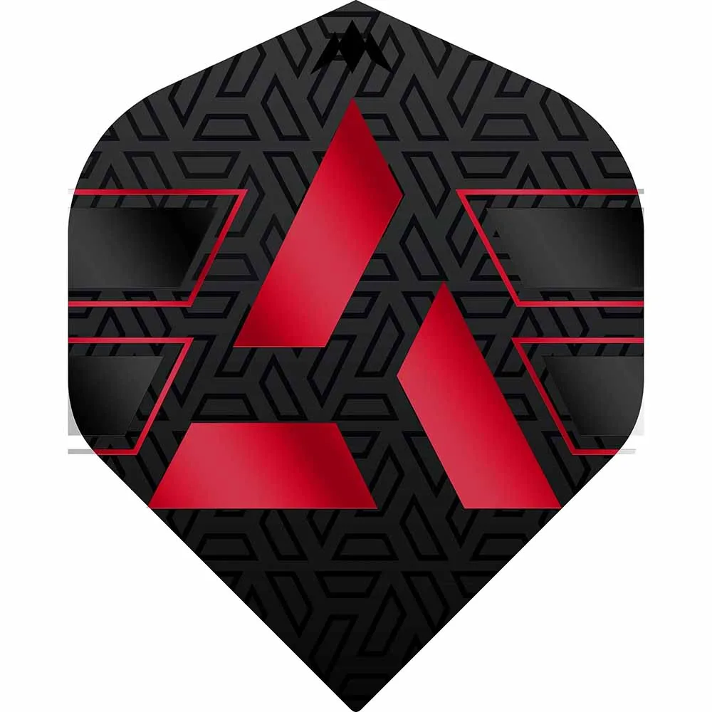 Mission Darts No2 Std Hazard Zwart Rood Flights