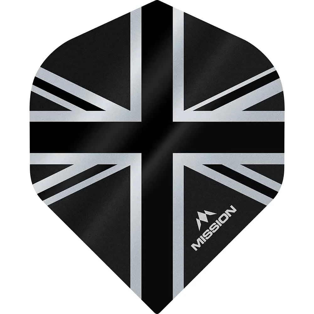 Plumas Mission Darts No2 Std Alliance Union Jack Negro