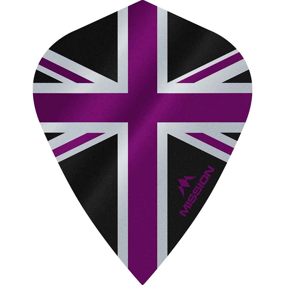 Plumas Mission Darts Kite Alliance Union Jack Negro Morado