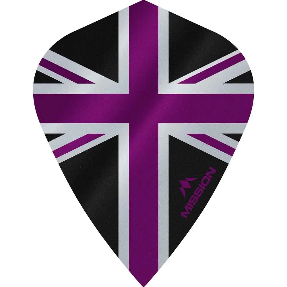 Plumas Mission Darts Kite Alliance Union Jack Negro Morado