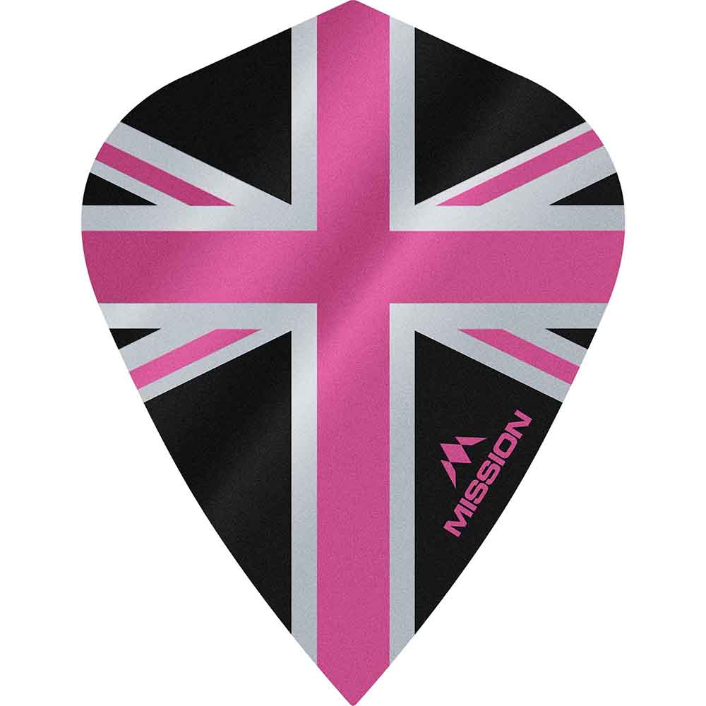 Plumas Mission Darts Kite Alliance Union Jack Negro Rosa