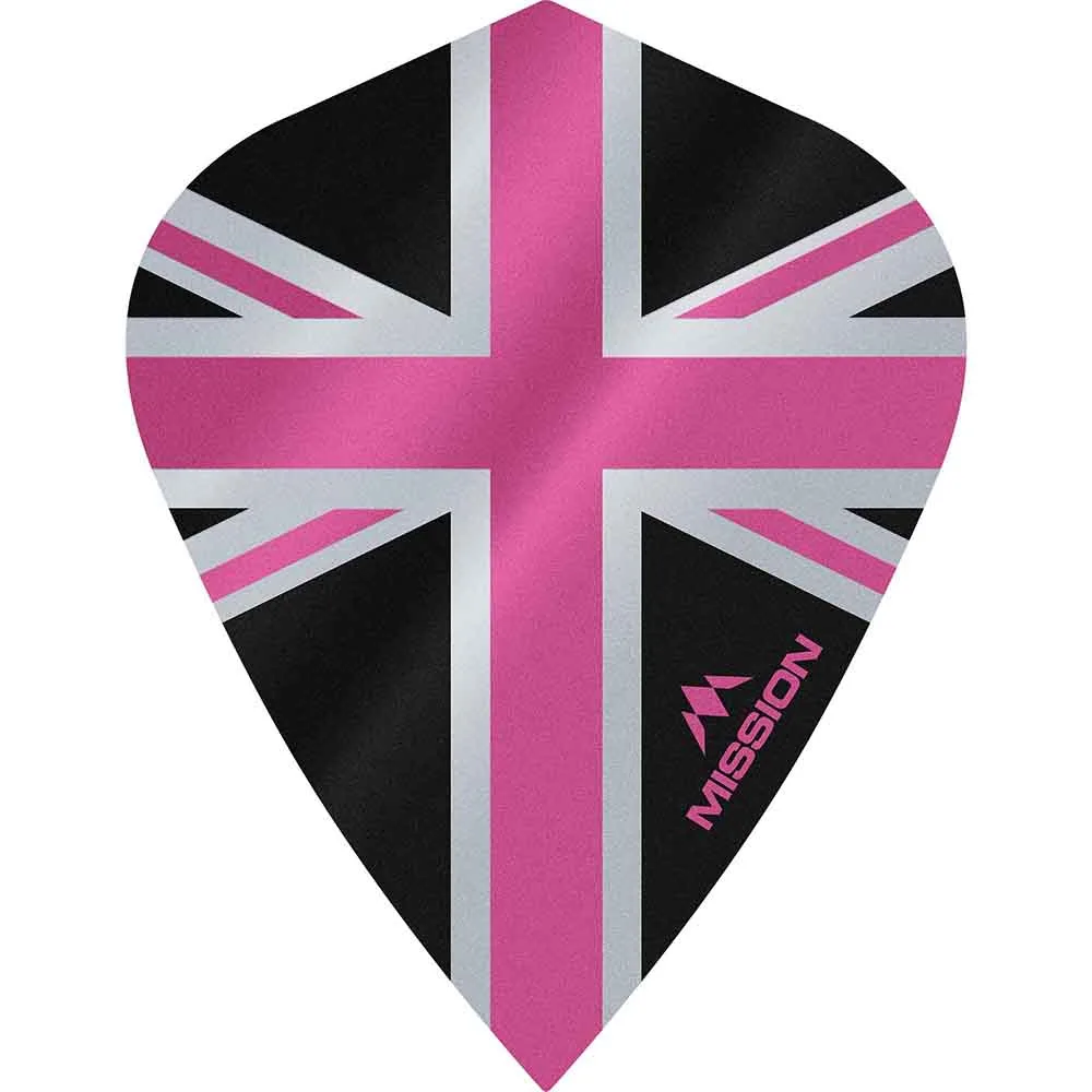 Plumas Mission Darts Kite Alliance Union Jack Negro Rosa