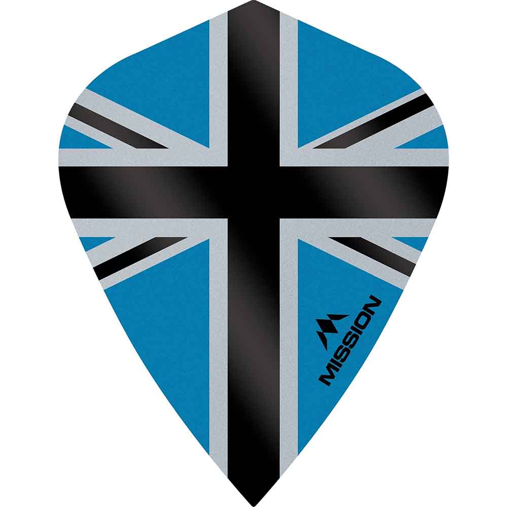 Plumas Mission Darts Kite Alliance-X Union Jack Negro Azul