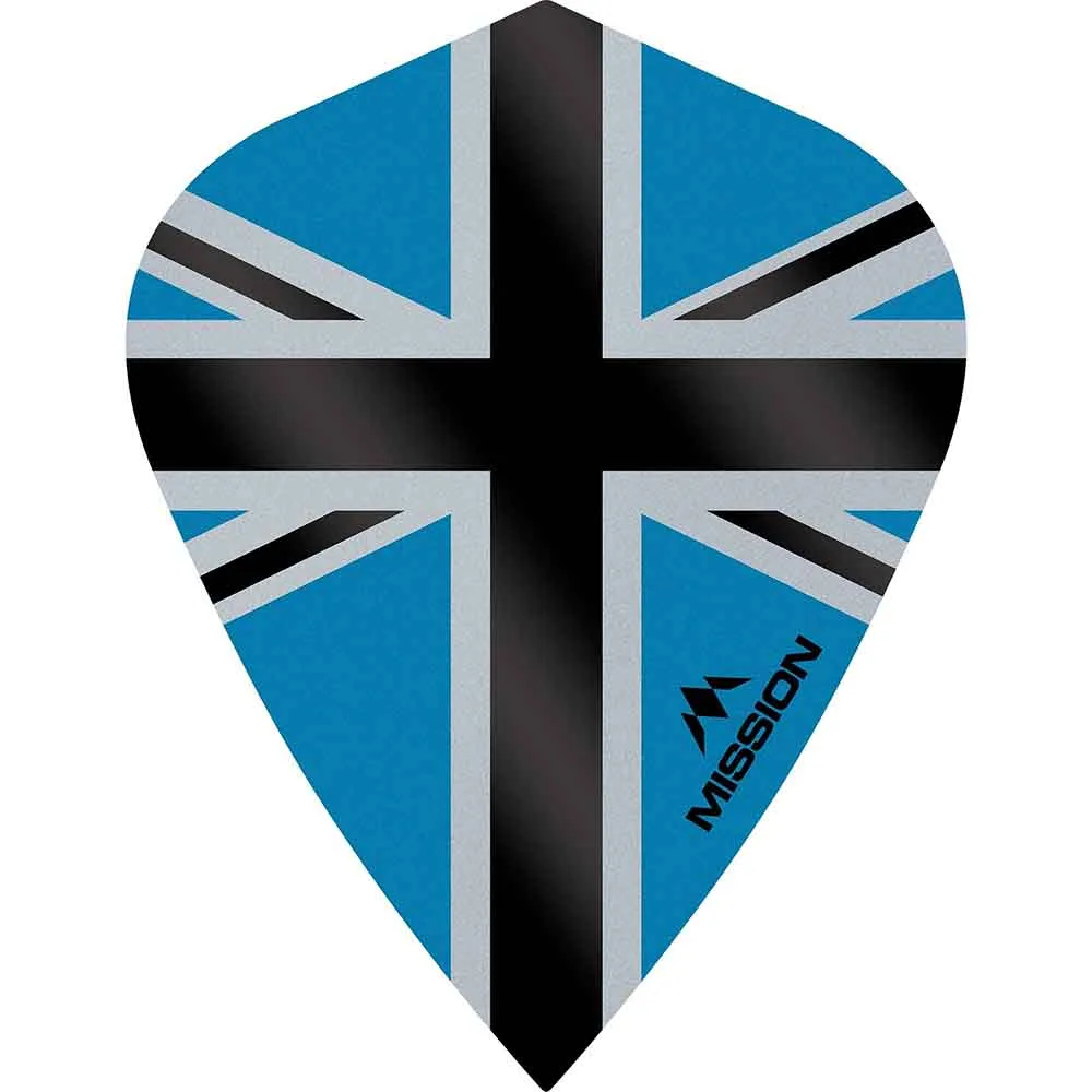 Plumas Mission Darts Kite Alliance-X Union Jack Negro Azul